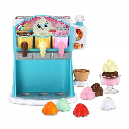 LeapFrog Count and Swirl Ice Cream Maker With Colourful Toppings | Role Playing Toy | Pretend Play | Learning toys | 2 Years+